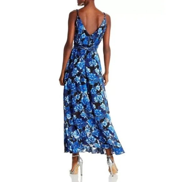 NWT Alice + Olivia Samantha Floral Faux Wrap Maxi Dress 8DREAM FLORAL ROYALTY - Picture 2 of 6